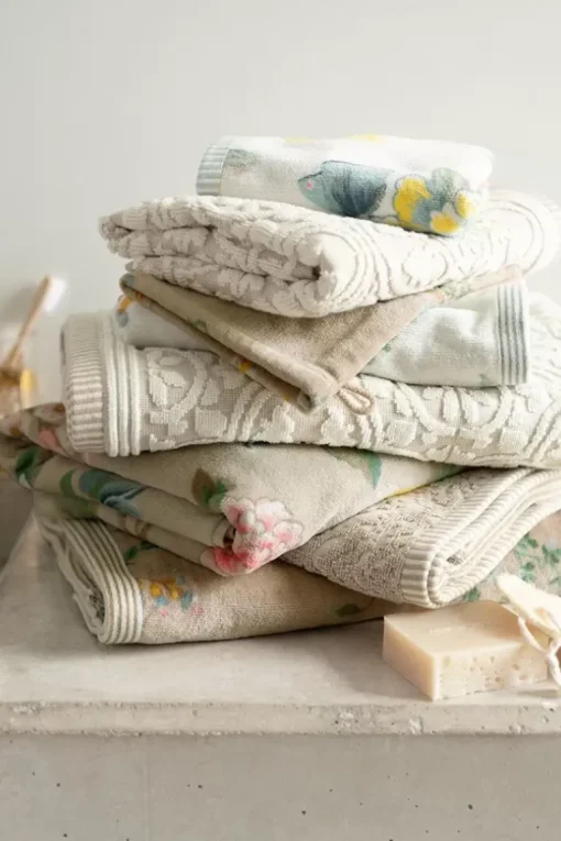 Badhanddoek Set/3 Les Fleurs 55X100 Cm