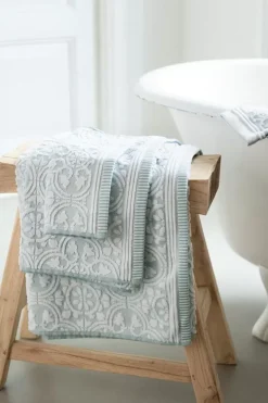 Badhanddoek Set/3 Tile De Pip Licht 55X100 Cm