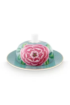 Blushing Birds Botervloot Rond Blue