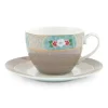 Blushing Birds Cappuccino Kop & Schotel