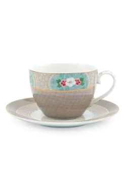 Blushing Birds Cappuccino Kop & Schotel