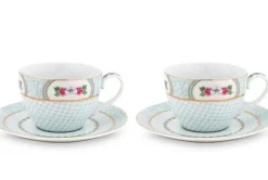 Blushing Birds Set/2 Cappuccino Kop & Schotel