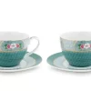 Blushing Birds Set/2 Cappuccino Kop & Schotel