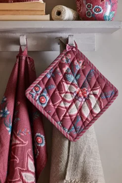 Flower Festival Pot Holder Square Dark Pink