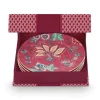 Flower Festival Set/4 Gebaksborden Donker 17Cm