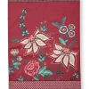 Flower Festival Tea Towel Dark Pink
