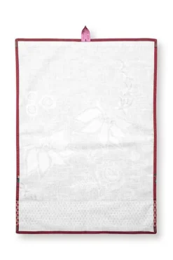 Flower Festival Tea Towel Dark Pink
