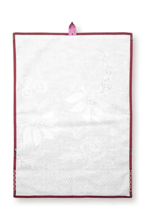 Flower Festival Tea Towel Dark Pink