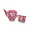 Flower Festival Thee Set/3 Groot Donker