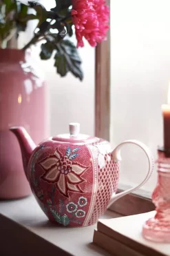 Flower Festival Theepot Groot Donker