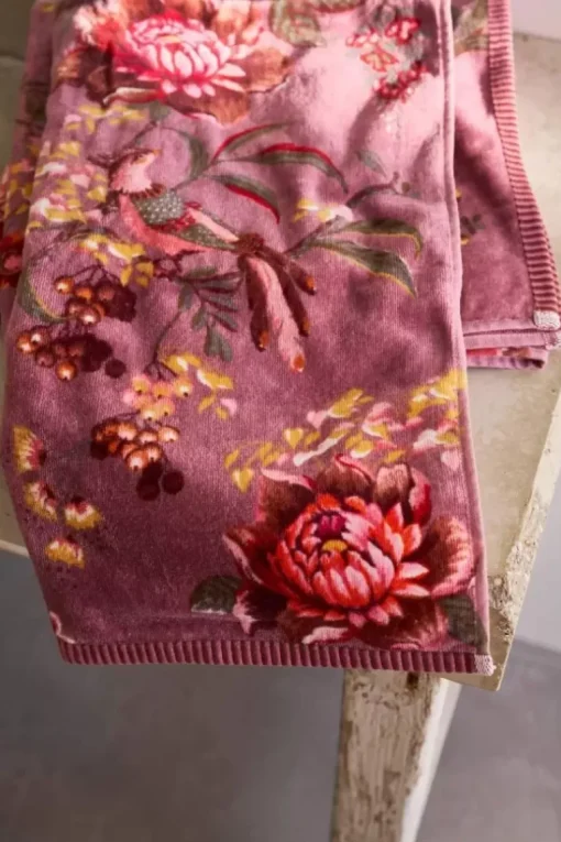 Grote Handdoek Secret Garden Mauve 70X140Cm