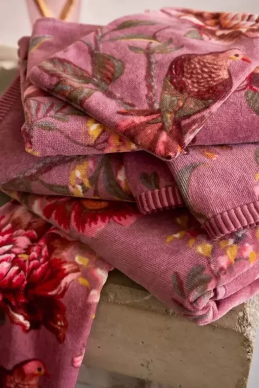 Grote Handdoek Secret Garden Mauve 70X140Cm