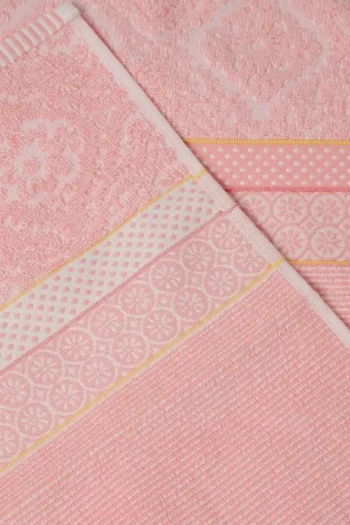 Grote Handdoek Soft Zellige Roze 70X140 Cm