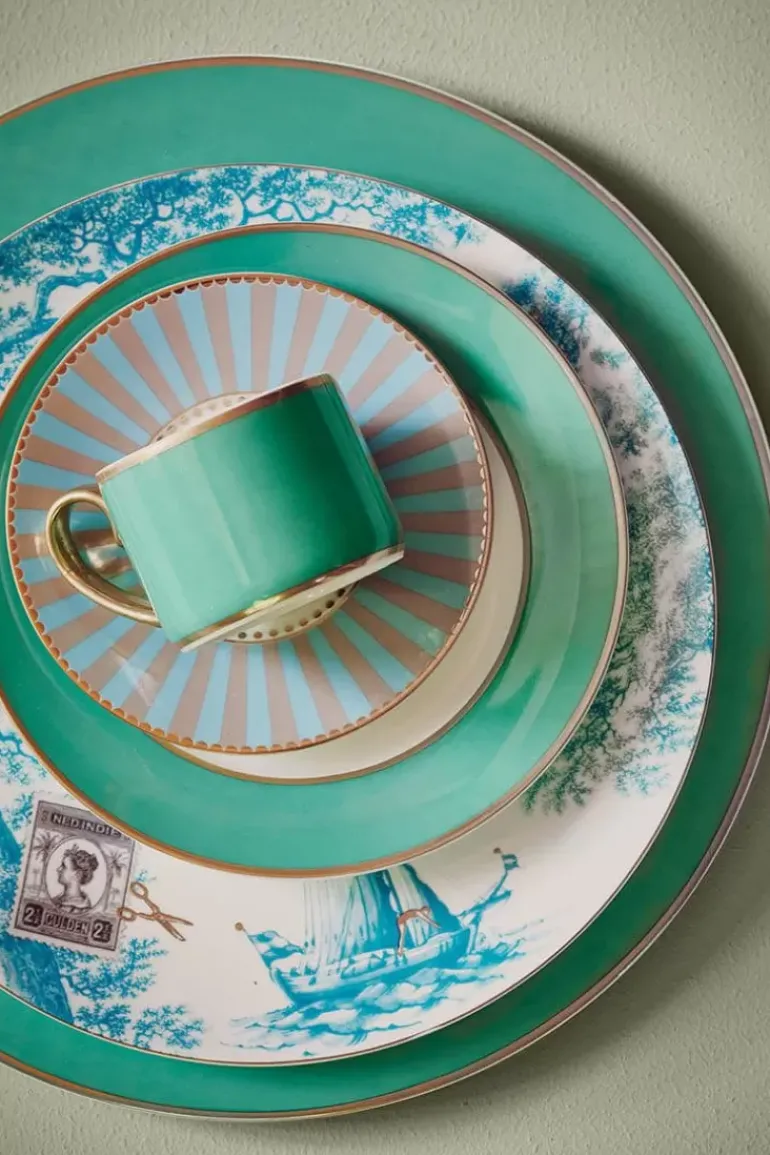 Heritage Ontbijtbord Boot Aqua 23 Cm