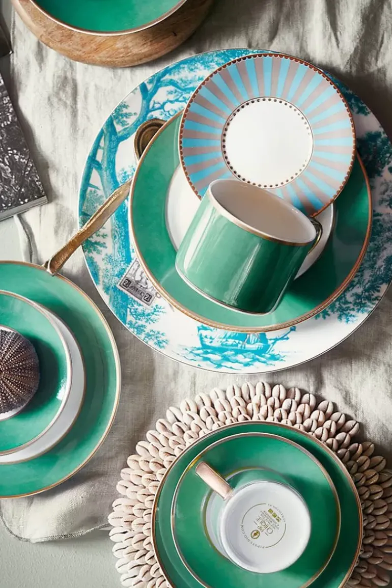 Heritage Ontbijtbord Boot Aqua 23 Cm