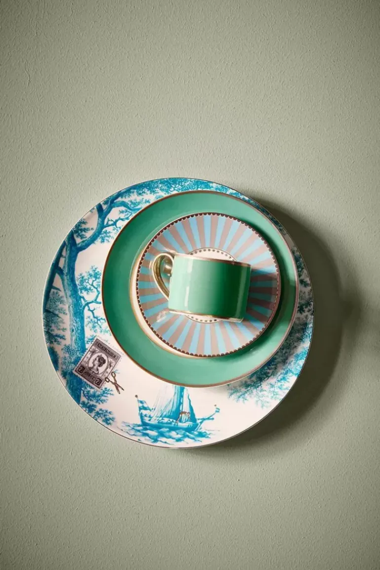 Heritage Ontbijtbord Boot Aqua 23 Cm