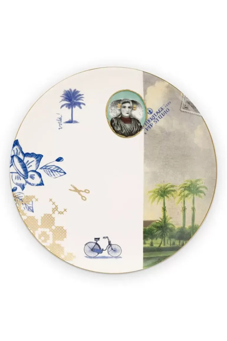 Heritage Ontbijtbord Palm Wit 20 Cm