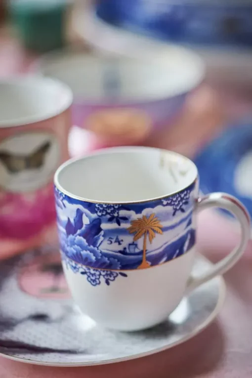 Heritage Petit Four Gezicht Zwart/Wit 12 Cm