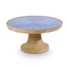 Houten Plateau Blauw 22 Cm