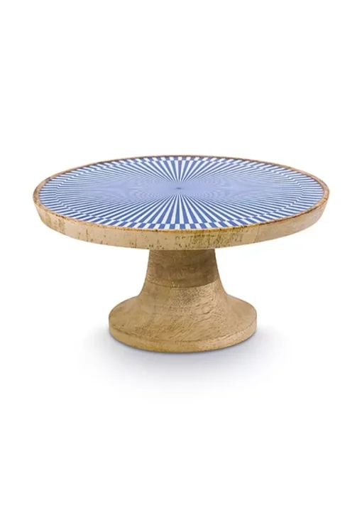 Houten Plateau Blauw 22 Cm