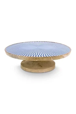 Houten Plateau Blauw 32 Cm