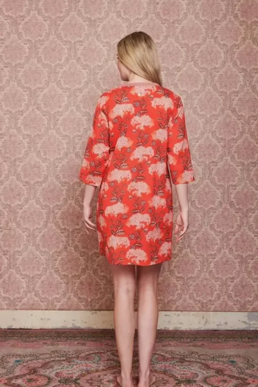 Jurk Flora Firenze Koraal