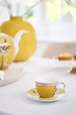 La Majorelle Espresso Kop & Schotel Geel