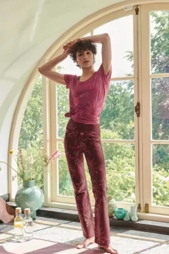 Lange Flared Sportlegging Isola Donker
