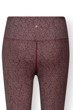 Lange Sportlegging Leafy Dots Terra