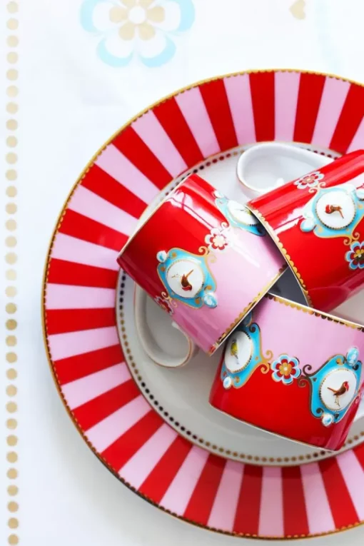 Love Birds Mok Groot Rood/Roze