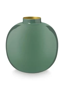 Metalen Vaas Donker 23 Cm