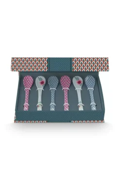 Oriental Flower Festival Set/6 Theelepels