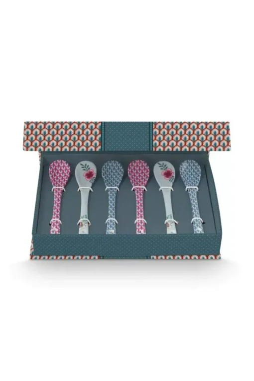 Oriental Flower Festival Set/6 Theelepels