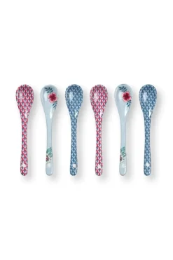 Oriental Flower Festival Set/6 Theelepels