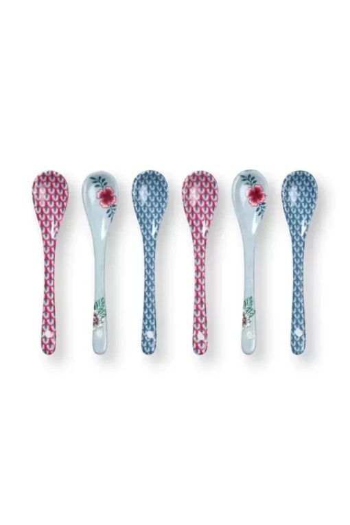 Oriental Flower Festival Set/6 Theelepels