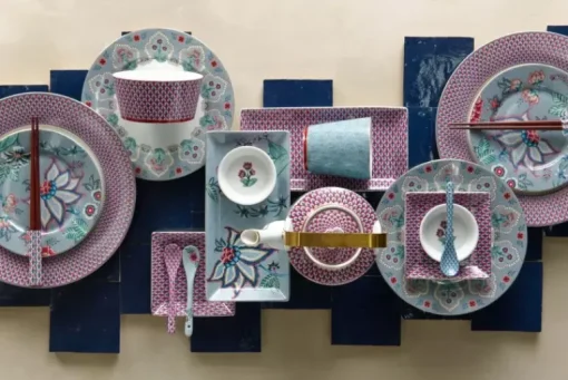 Oriental Flower Festival Set/6 Theelepels