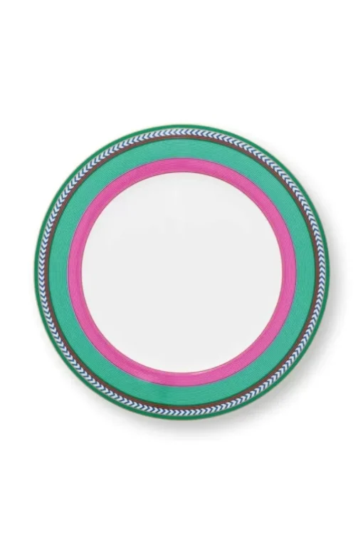 Pip Chique Stripes Dinerbord Roze/Groen 28Cm