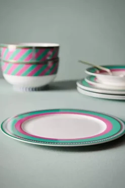 Pip Chique Stripes Dinerbord Roze/Groen 28Cm