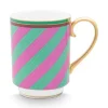 Pip Chique Stripes Mok Groot Roze/Groen 350Ml