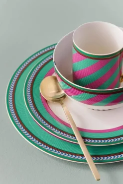 Pip Chique Stripes Mok Groot Roze/Groen 350Ml