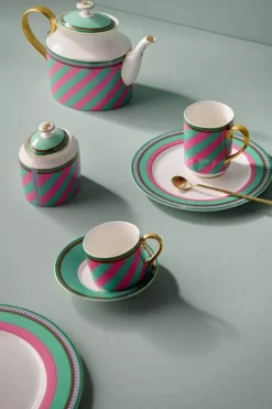 Pip Chique Stripes Mok Groot Roze/Groen 350Ml