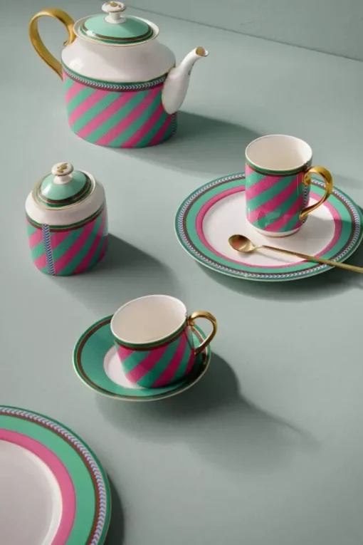 Pip Chique Stripes Mok Groot Roze/Groen 350Ml