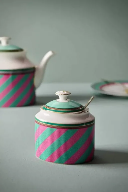 Pip Chique Stripes Suikerpot Roze/Groen