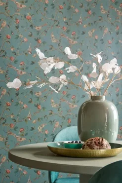 Pip Studio Good Nightingale Vliesbehang Petrol