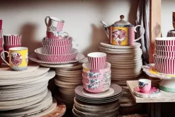 Royal Stripes Diep Bord Donkerroze 21.5Cm