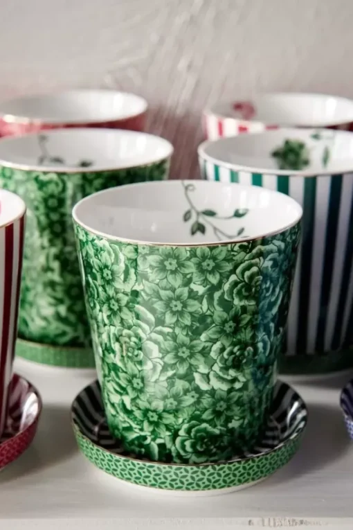 Royal Stripes Mok Bloemen & Theetip