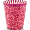 Royal Stripes Mok Bloemen & Theetip Donker