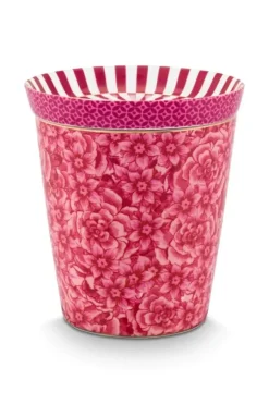 Royal Stripes Mok Bloemen & Theetip Donker