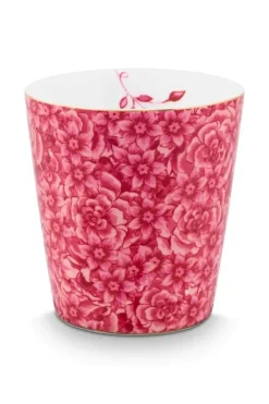 Royal Stripes Mok Bloemen & Theetip Donker