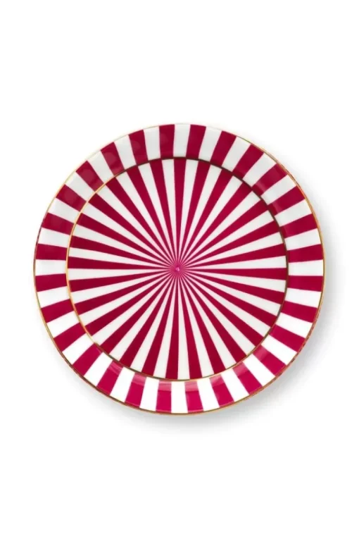 Royal Stripes Mok Bloemen & Theetip Donker